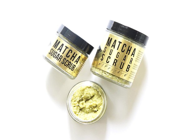 Urb Apothecary - Matcha Sugar Scrub | 6 New Beauty Products with Matcha Powder, check it out at //makeuptutorials.com/matcha-powder-makeup-tutorials/