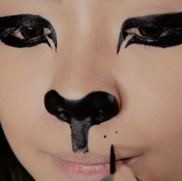 Add Freckles | Snapchat Lion Filter Super Cute Halloween Makeup Tutorial