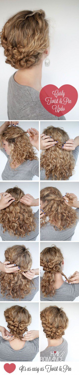 10 Easy Hairstyle Tutorials For Naturally Curly Hair