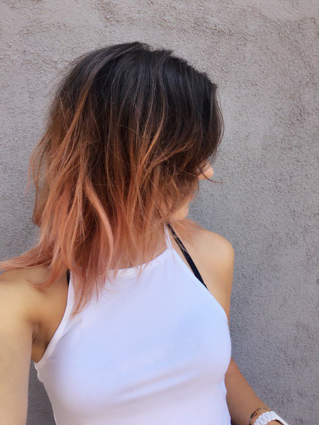 Light pink hair (side view) | Rose Gold Hair At Home | The Quick & Easy Hair Trend You'll Fall In Love With This Fall!
