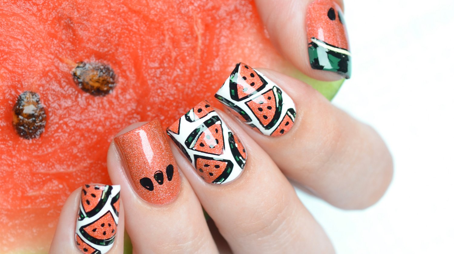 Fruit Nail Art: Watermelon Slice Tutorial Perfect For Summer