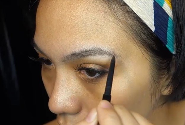 Step 18: Fill in Brows | Homecoming Makeup Tutorial For Brown Eyes Using Kylie Kyshadow Palette 