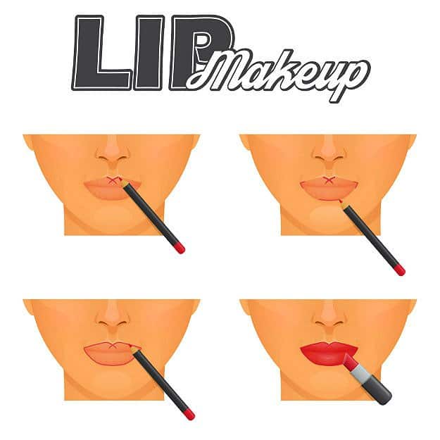 Draw The Outline Of A Cupid's Bow | How to Apply Red Lipstick Perfectly | Makeup Tutorial