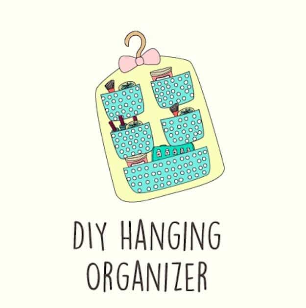 DIY Hanging Organizer | 13 Fun DIY Makeup Organizer Ideas For Proper Storage
