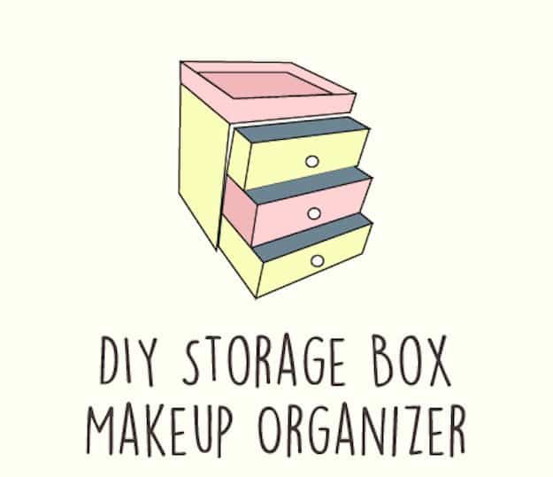 DIY Storage Box Makeup Organizer | 13 Fun DIY Makeup Organizer Ideas For Proper Storage