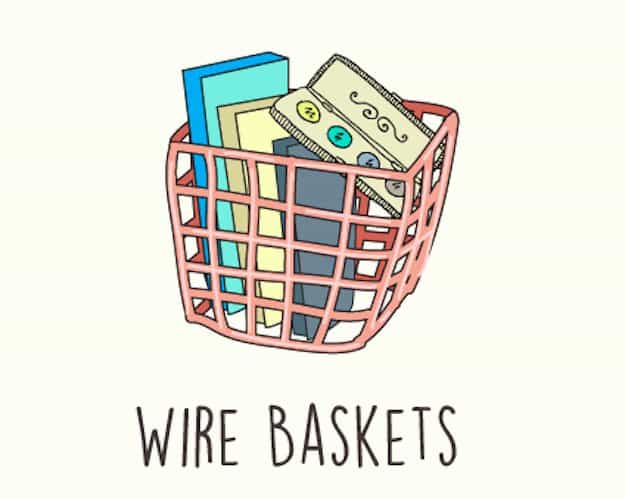 Wire Baskets | 13 Fun DIY Makeup Organizer Ideas For Proper Storage
