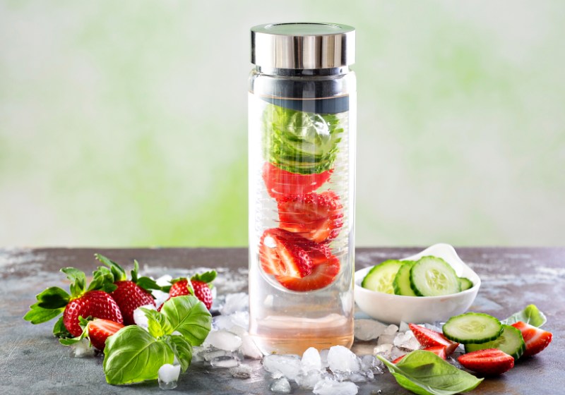 cold refreshing infused detox water strawberrycucumber | infused water benefits