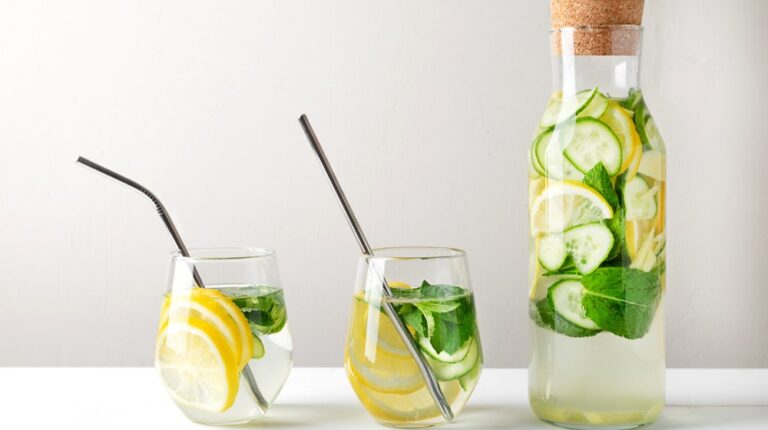 sassy water slimming infused lemonmint cucumber | Detox Waters For Clear, Radiant Skin | Makeup Tutorials | featured