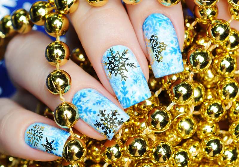 christmas manicure snowflakes | snowflake nail art stickers
