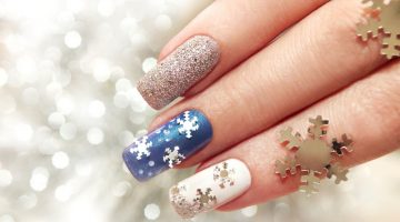 snow-manicure-on-colored-nail-polish