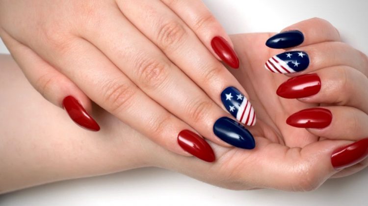 USA Flag Nail Tips - wide 1