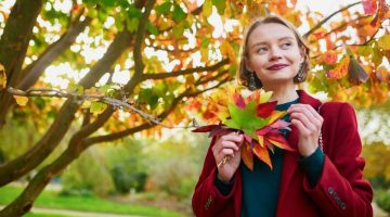 MAC-y1fC1cE-young-woman-with-bunch-of-colorful-autumn-leaves | Beautiful Reasons To Love Fall | Makeup, Fashion, And More | Featured