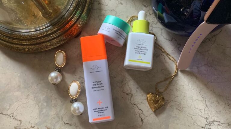 Drunk Elephant Products Flat Lay | Effective Night-time Skincare Routine Habits You Need To Practice Now | Featured