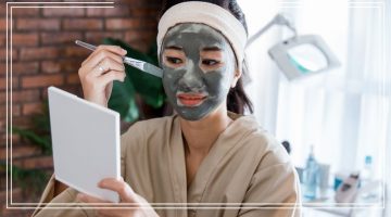 Woman Putting On Face Mask | Self Care Products For Skin, Hair and Nails At Home | diy self care | Featured