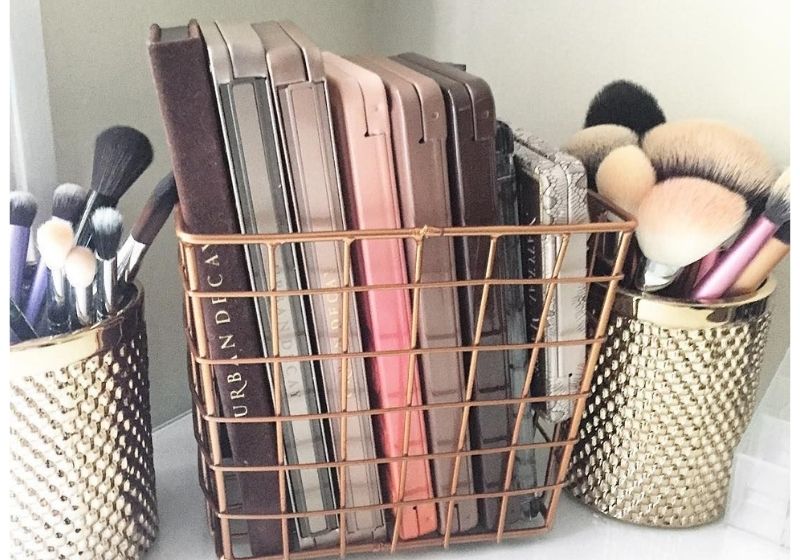 Wire Basket | DIY Makeup Organizer